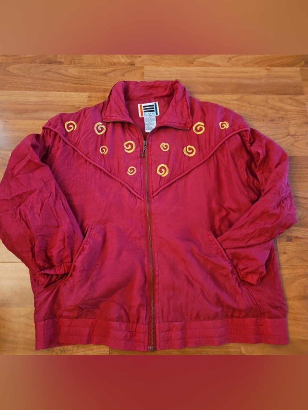 90's EVR embroidered Silk Bomber